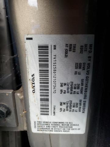 YV1S758D121073470 - 2002 VOLVO XC70 GRAY photo 13