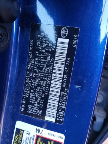 4T1BF3EK6AU506635 - 2010 TOYOTA CAMRY BASE BLUE photo 12