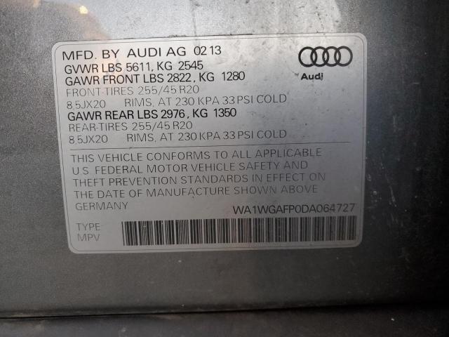 WA1WGAFP0DA064727 - 2013 AUDI Q5 PRESTIGE 灰色 照片 13