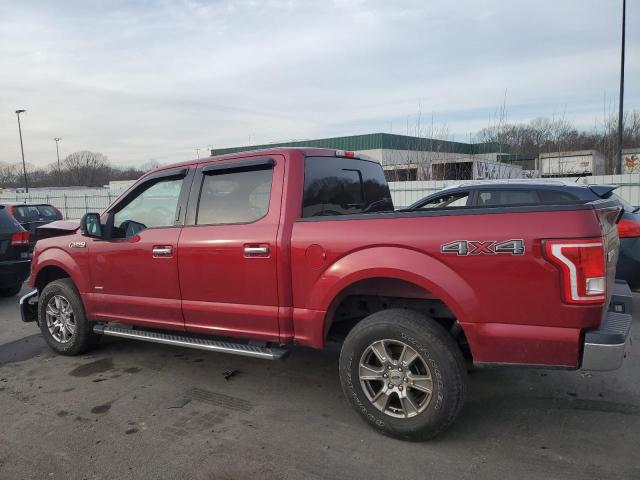 1FTEW1EG0GFB06763 - 2016 FORD F150 SUPERCREW RED photo 2