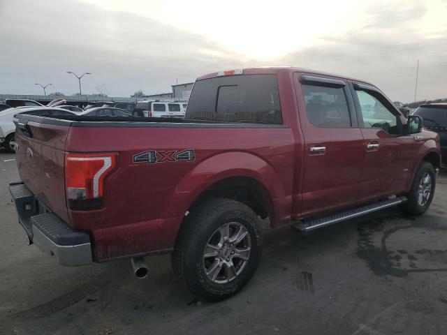 1FTEW1EG0GFB06763 - 2016 FORD F150 SUPERCREW RED photo 3