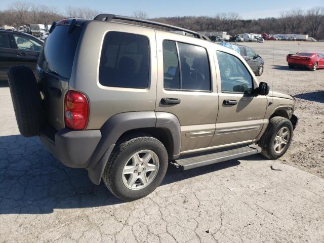 1J4GL48K44W247683 - 2004 JEEP LIBERTY SPORT BEIGE photo 3