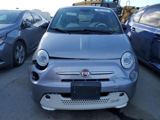3C3CFFGE5FT685483 - 2015 FIAT 500 ELECTRIC SILVER photo 5