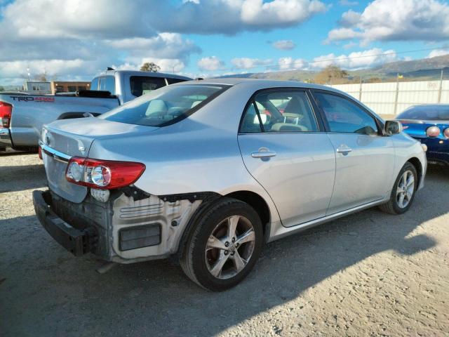 2T1BU4EE6DC064421 - 2013 TOYOTA COROLLA BASE SILVER photo 3