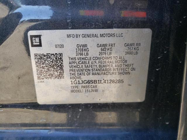 1G1JG6SB1L4128285 - 2020 CHEVROLET SONIC GRAY photo 13