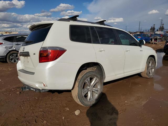 JTEDS43A292075626 - 2009 TOYOTA HIGHLANDER SPORT WHITE photo 3