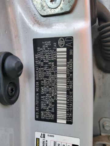 2T1KU40E29C067511 - 2009 TOYOTA MATRIX SILVER photo 12