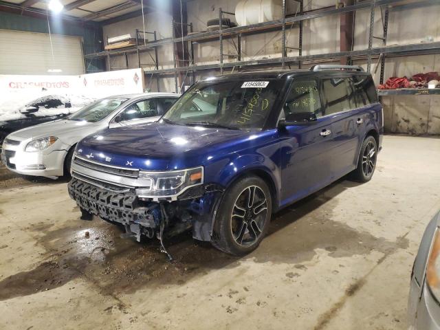 2FMHK6DT3EBD19589 - 2014 FORD FLEX LIMITED BLUE photo 1