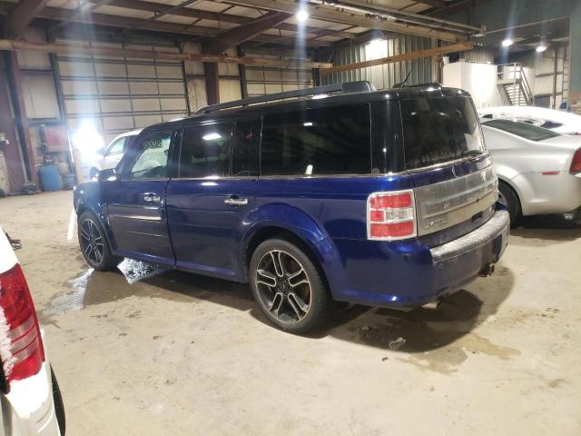 2FMHK6DT3EBD19589 - 2014 FORD FLEX LIMITED BLUE photo 2