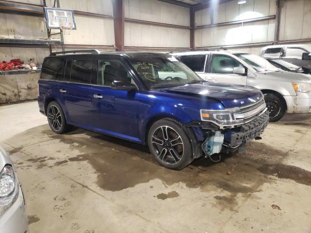 2FMHK6DT3EBD19589 - 2014 FORD FLEX LIMITED BLUE photo 4