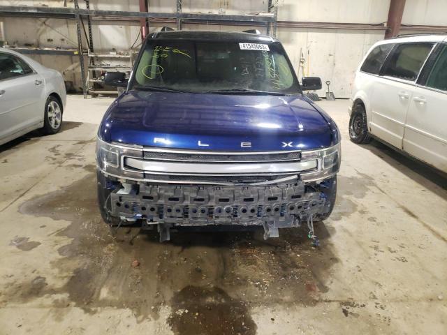 2FMHK6DT3EBD19589 - 2014 FORD FLEX LIMITED BLUE photo 5