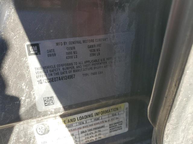 1G1ZC5E07A4124967 - 2010 CHEVROLET MALIBU 1LT GRAY photo 12