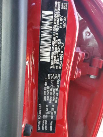 ZFBCFYDT6GP371358 - 2016 FIAT 500X LOUNGE RED photo 13