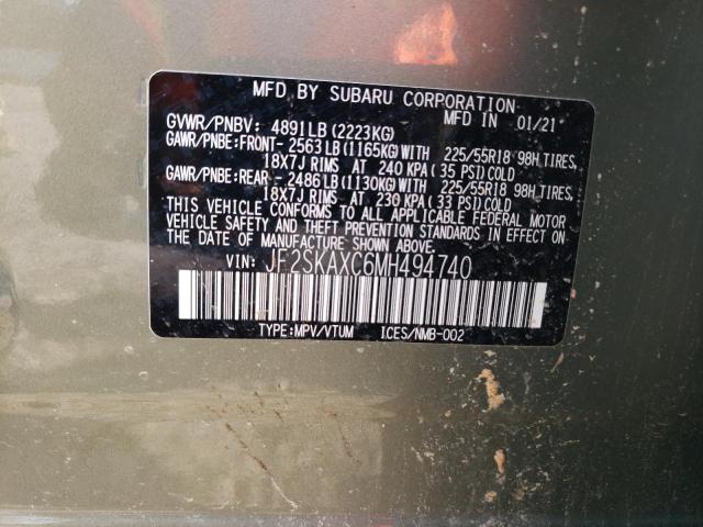 JF2SKAXC6MH494740 - 2021 SUBARU FORESTER TOURING 绿色 照片 13