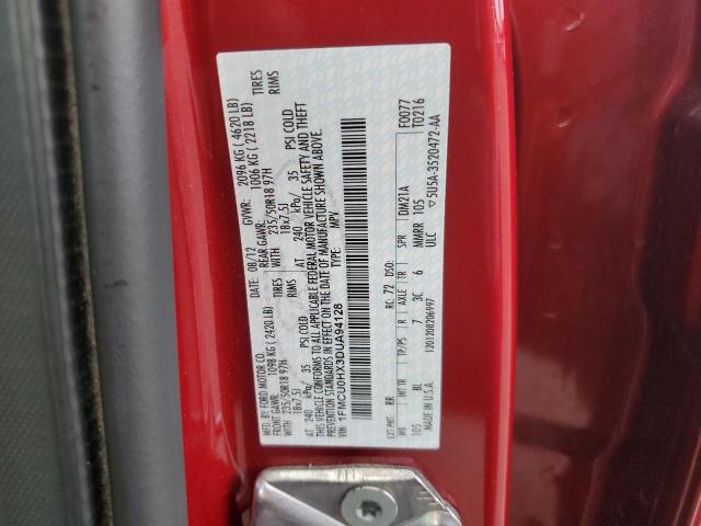 1FMCU0HX3DUA94128 - 2013 FORD ESCAPE SEL RED photo 13