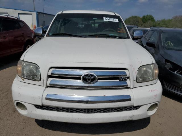 5TBRT34115S460249 - 2005 TOYOTA TUNDRA ACCESS CAB SR5 WHITE photo 5