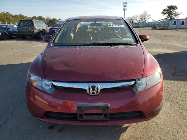 2HGFA16598H518987 - 2008 HONDA CIVIC LX BURGUNDY photo 5