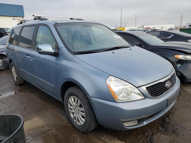 KNDMG4C75E6551851 - 2014 KIA SEDONA LX BLUE photo 4