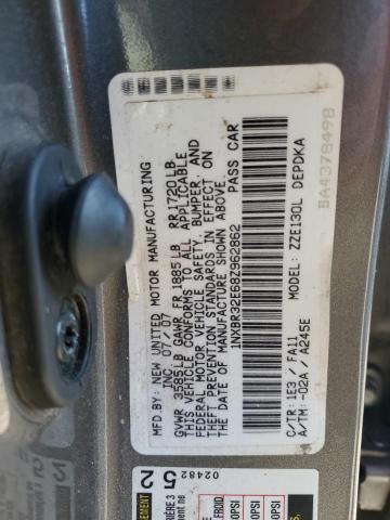 1NXBR32E68Z962862 - 2008 TOYOTA COROLLA CE GRAY photo 12