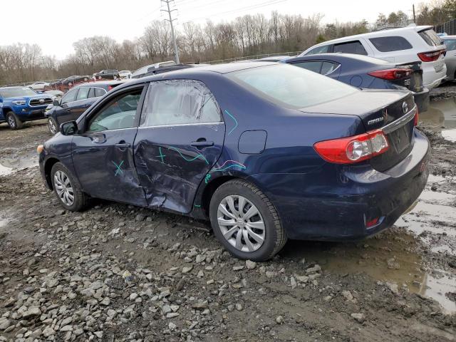 2T1BU4EEXDC093355 - 2013 TOYOTA COROLLA BASE BLUE photo 2