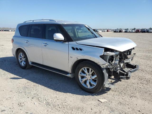 JN8AZ2NF4E9554751 - 2014 INFINITI QX80 SILVER photo 4