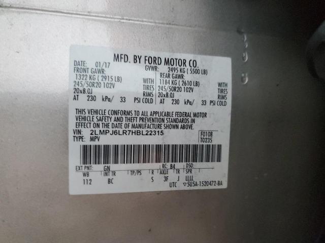 2LMPJ6LR7HBL22315 - 2017 LINCOLN MKX RESERVE Բեժ լուսանկար 14