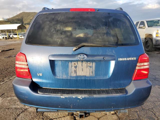 JTEGF21A210006749 - 2001 TOYOTA HIGHLANDER BLUE photo 6