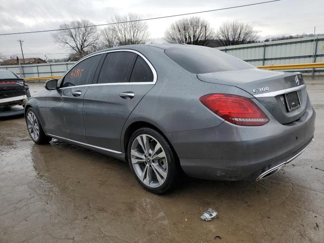 55SWF8DB2KU299299 - 2019 MERCEDES-BENZ C 300 GRAY photo 2