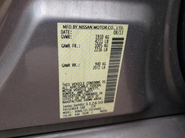 1N4AL3AP4EC112630 - 2014 NISSAN ALTIMA 2.5 BEIGE photo 12