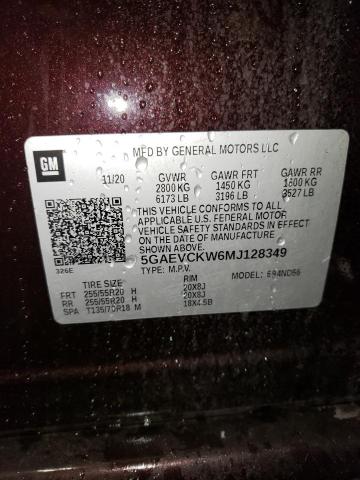 5GAEVCKW6MJ128349 - 2021 BUICK ENCLAVE AVENIR PURPLE photo 14