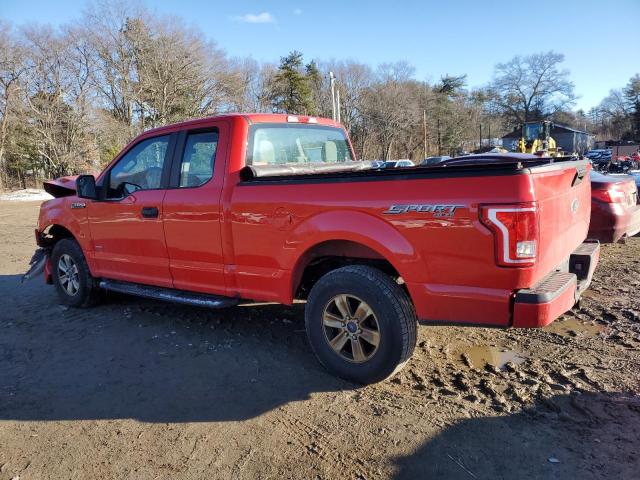 1FTEX1EP0FKE74671 - 2015 FORD F150 SUPER CAB RED photo 2