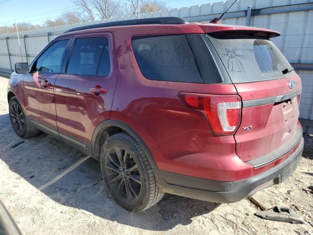 1FM5K7DH6JGB88861 - 2018 FORD EXPLORER XLT BURGUNDY photo 2