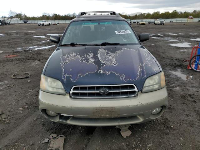 4S3BH665927603854 - 2001 SUBARU LEGACY OUTBACK BLUE photo 5