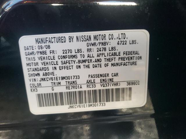 JNKCV61E19M301733 - 2009 INFINITI G37 BASE BLACK photo 13