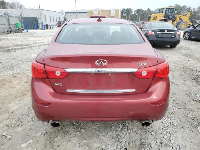 JN1BV7AR9EM683044 - 2014 INFINITI Q50 BASE RED photo 6