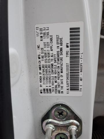 5J6TF3H55EL000007 - 2014 HONDA CROSSTOUR EXL თეთრი ფოტო 12