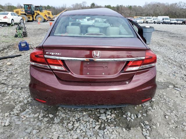 19XFB2F81EE084504 - 2014 HONDA CIVIC EX BURGUNDY photo 6