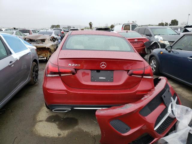 W1K3G4EB9NJ358571 - 2022 MERCEDES-BENZ A 220 RED photo 6