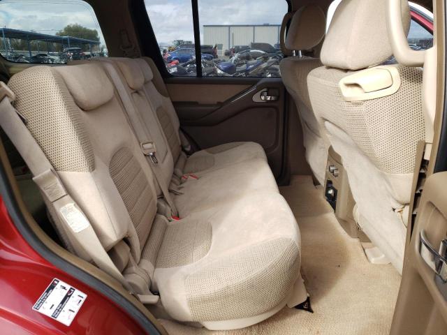 5N1AR18U06C643474 - 2006 NISSAN PATHFINDER LE ბურგუნდია ფოტო 10