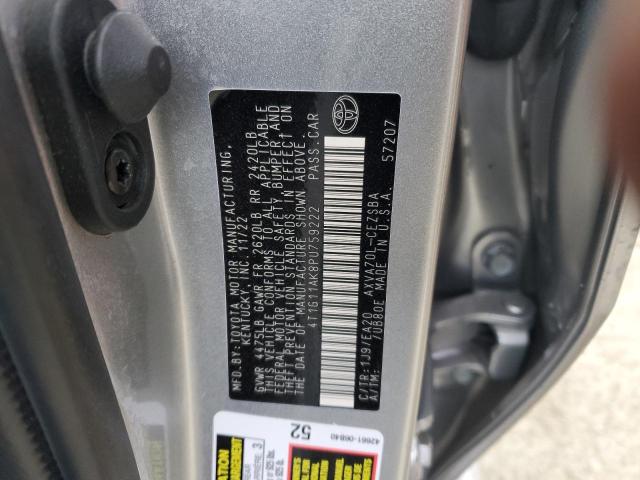 4T1G11AK8PU759222 - 2023 TOYOTA CAMRY SE NIGHT SHADE SILVER photo 12