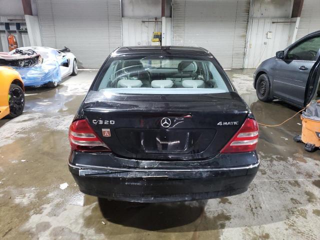 WDBRF84J45F640349 - 2005 MERCEDES-BENZ C 320 4MATIC BLACK photo 6