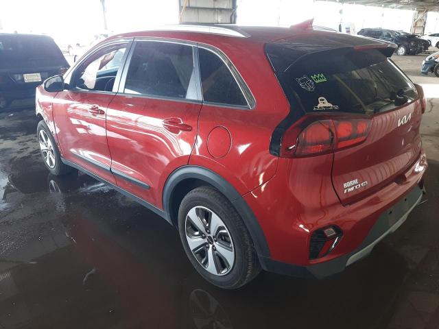 KNDCB3LC0N5502838 - 2022 KIA NIRO LX RED photo 2