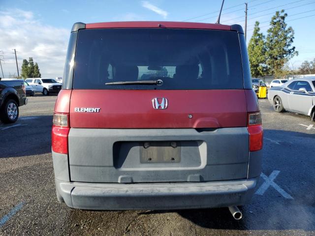 5J6YH18756L013265 - 2006 HONDA ELEMENT EX BURGUNDY photo 6