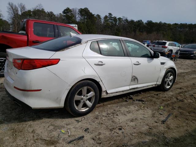 KNAGM4A71F5664256 - 2015 KIA OPTIMA LX WHITE photo 3