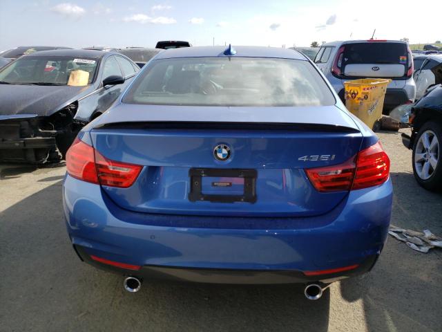 WBA3R1C58EK191255 - 2014 BMW 435 I BLUE photo 6