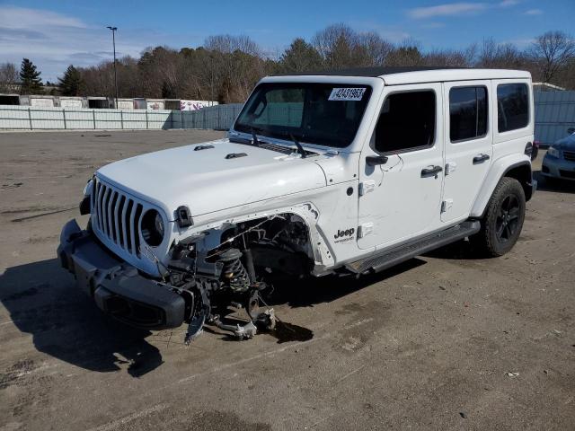 1C4HJXEG6NW185304 - 2022 JEEP WRANGLER U SAHARA WHITE photo 1