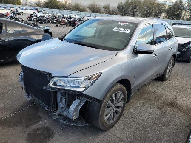 5FRYD3H42GB021636 - 2016 ACURA MDX TECHNOLOGY SILVER photo 1