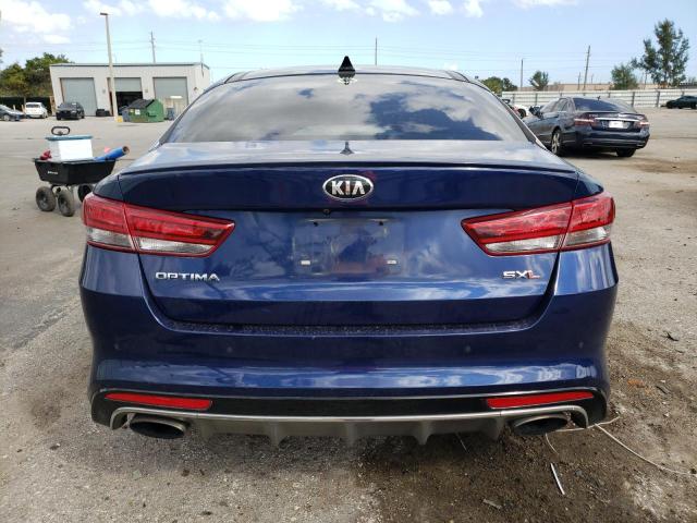 5XXGV4L22HG128691 - 2017 KIA OPTIMA SXL BLUE photo 6