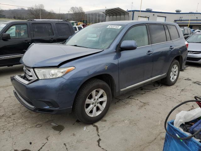 5TDZA3EH4CS017325 - 2012 TOYOTA HIGHLANDER BASE BLUE photo 1