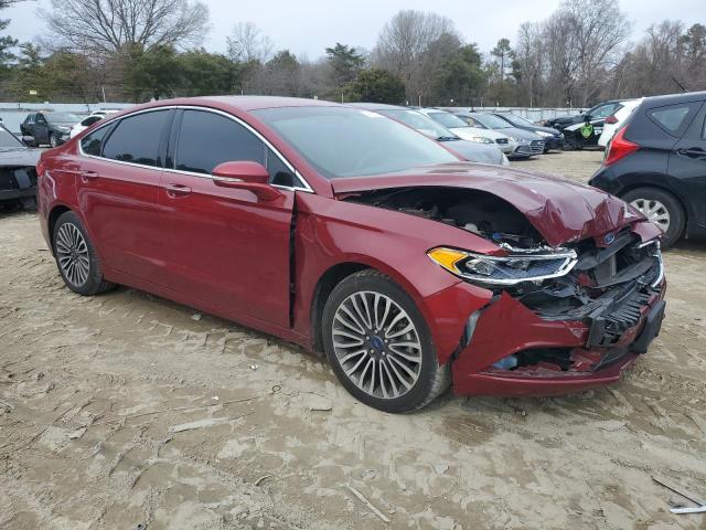 3FA6P0HD5JR190902 - 2018 FORD FUSION SE RED photo 4